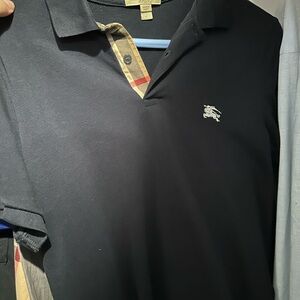 Authentic Burberry Dark Navy with check collar